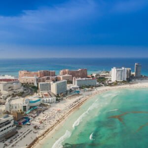 Cancun Strand Luftbild